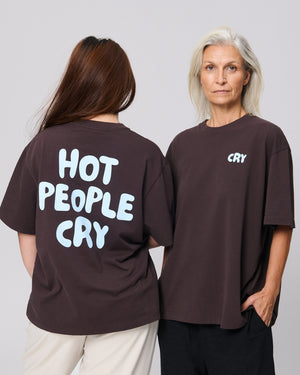 Hot People Cry Tee Espresso