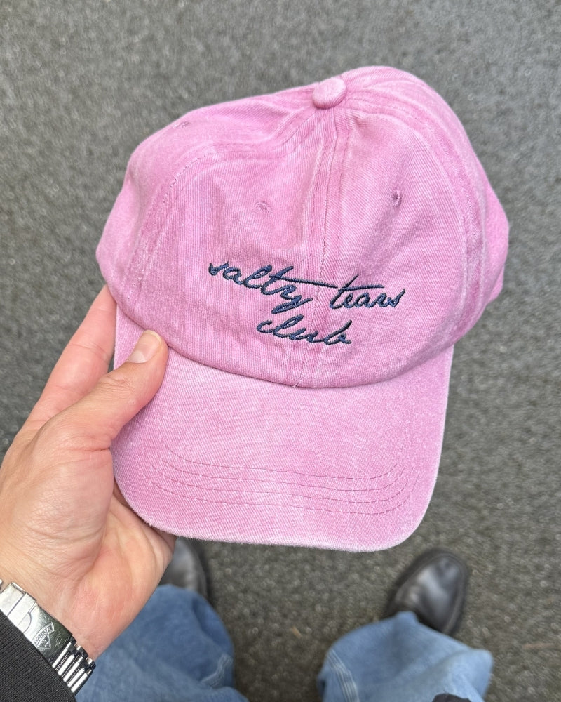 Salty Tears Club Washed Pink Cap