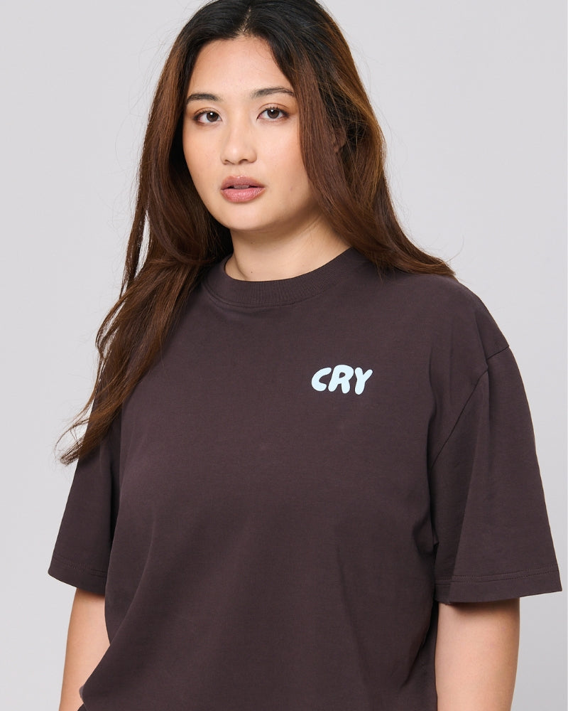 Hot People Cry Tee Espresso