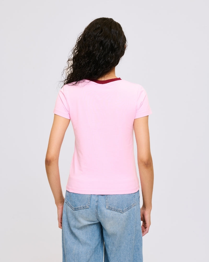 Cry Women Fitted Tee Pink