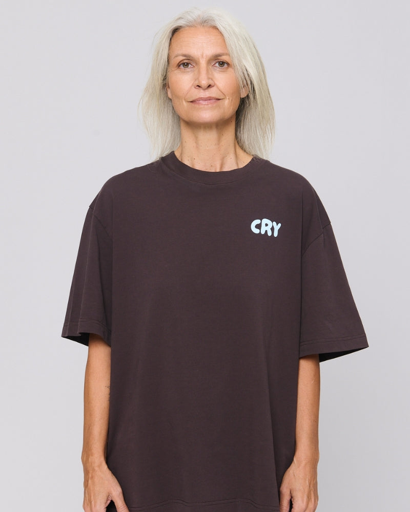 Hot People Cry Tee Espresso