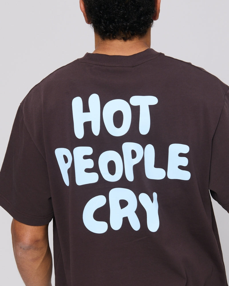 Hot People Cry Tee Espresso
