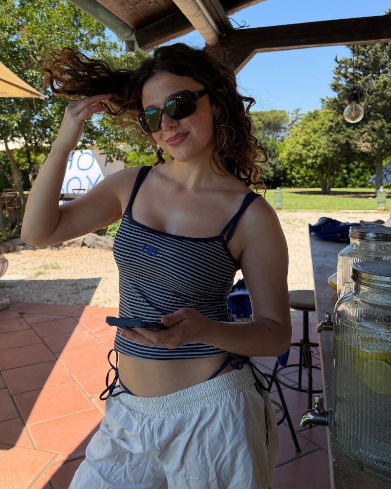 Striped Spaghetti Top