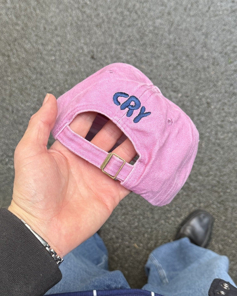 Salty Tears Club Washed Pink Cap