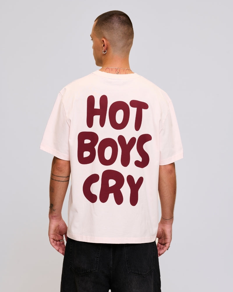 Hot Boys Cry Tee Pink