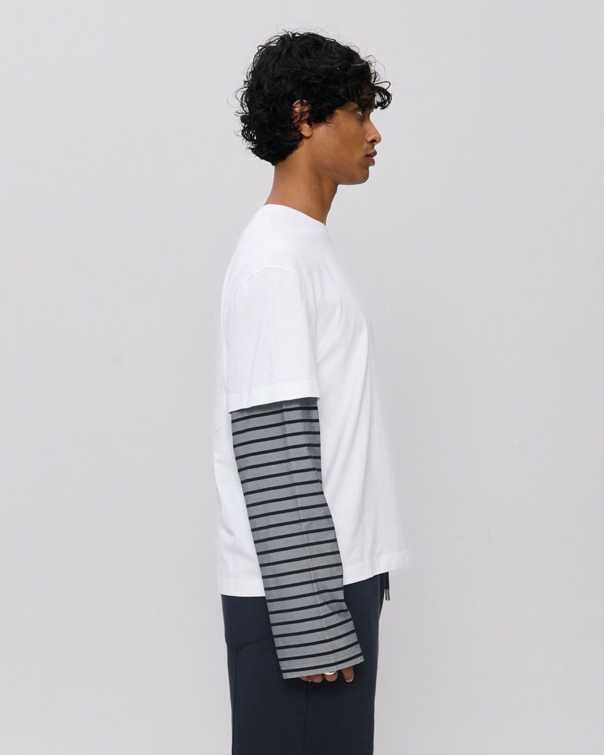 Hot Boys Cry Layered Longsleeve White