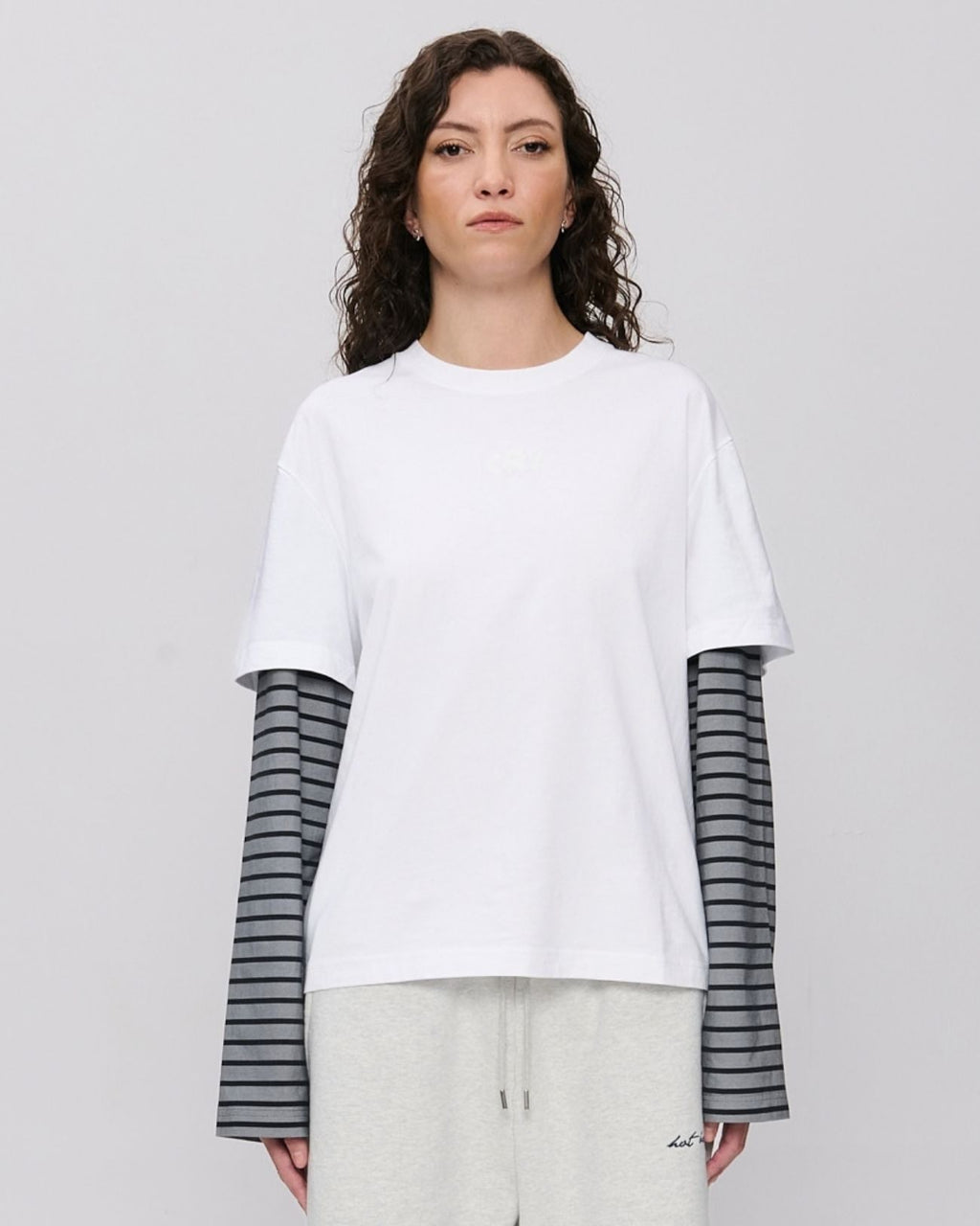 Hot Boys Cry Layered Longsleeve White