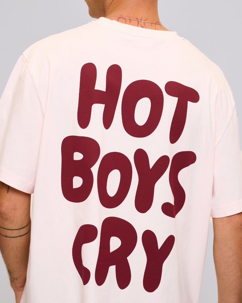 Hot Boys Cry Tee Pink