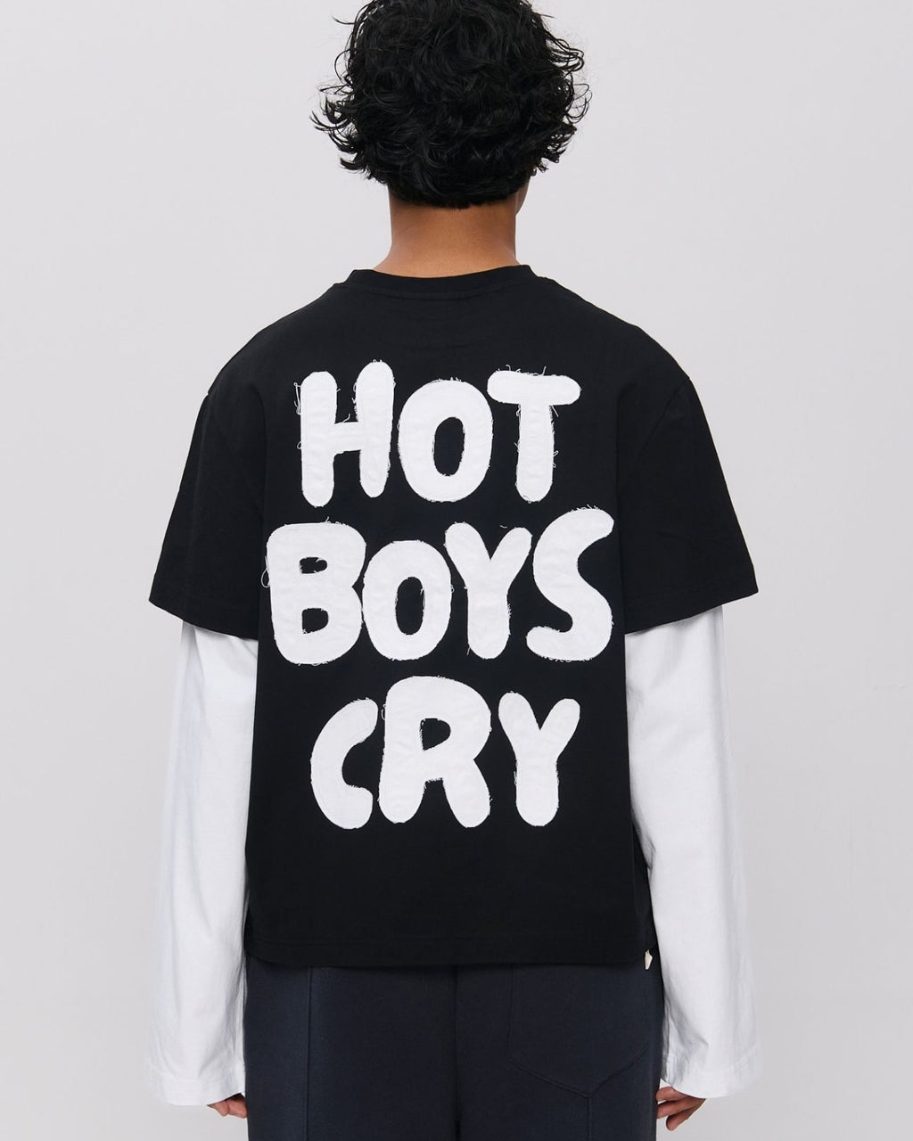 Hot Boys Cry Layered Longsleeve Black