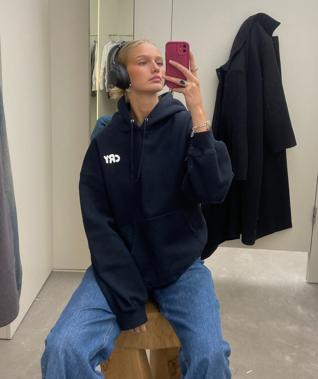 Dark Navy Oversized Hoodie