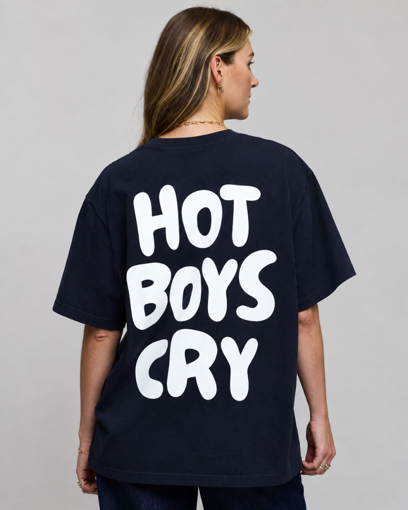 Hot Boys Cry Tee Navy