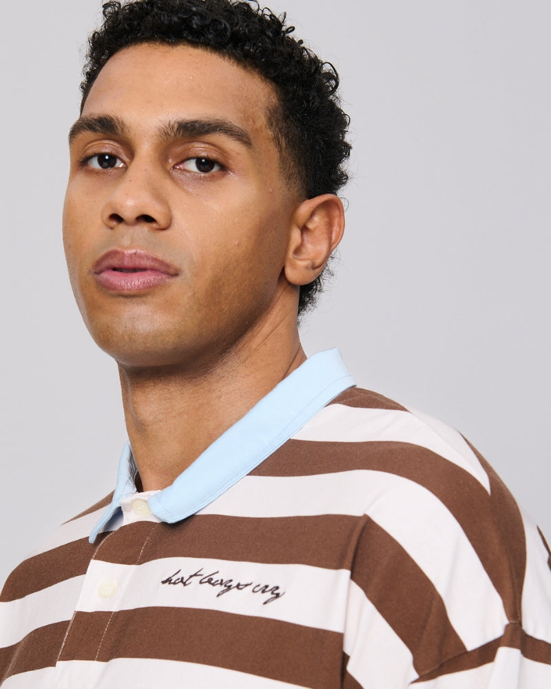Hot People Cry Rugby Shirt Espresso