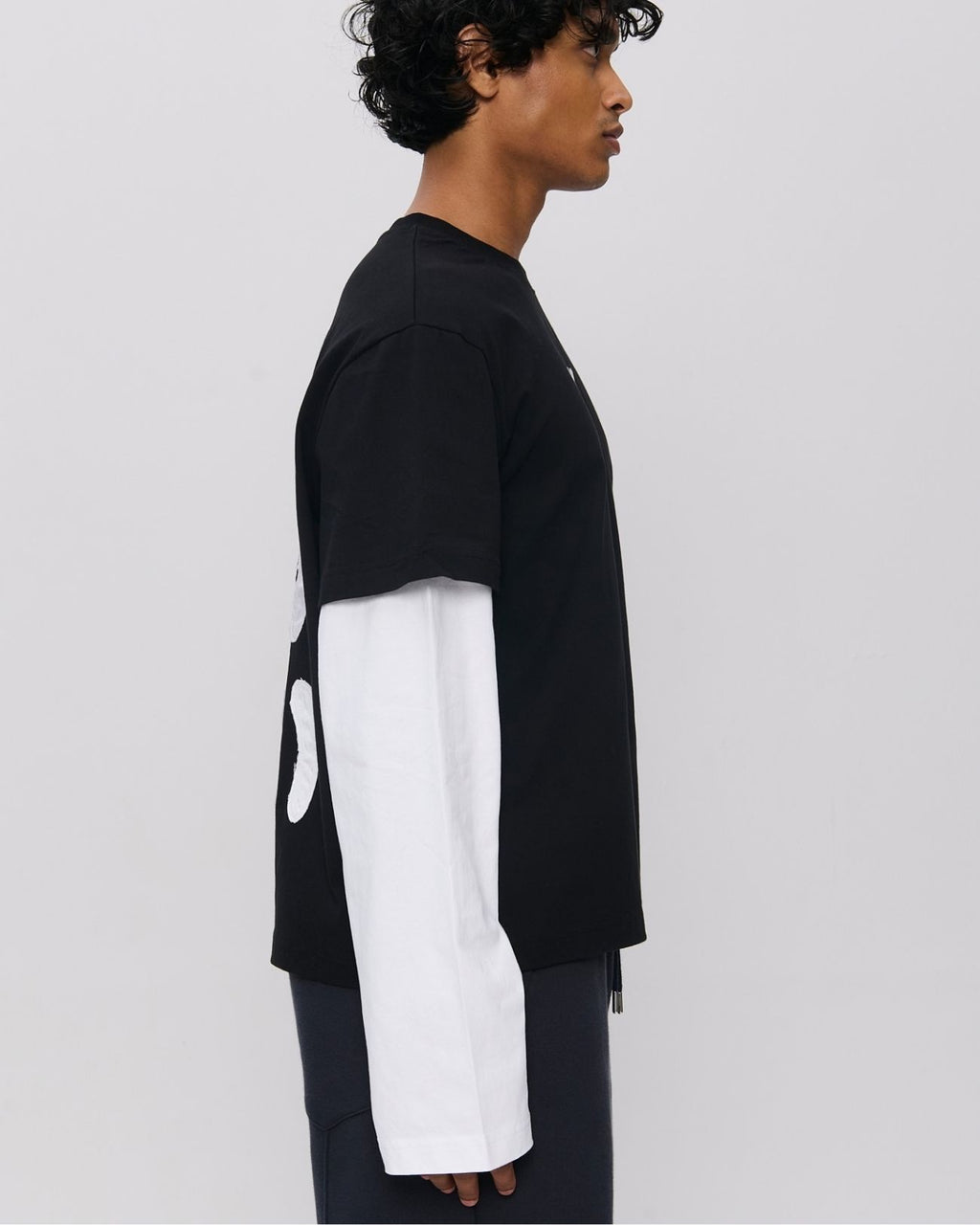 Hot Boys Cry Layered Longsleeve Black