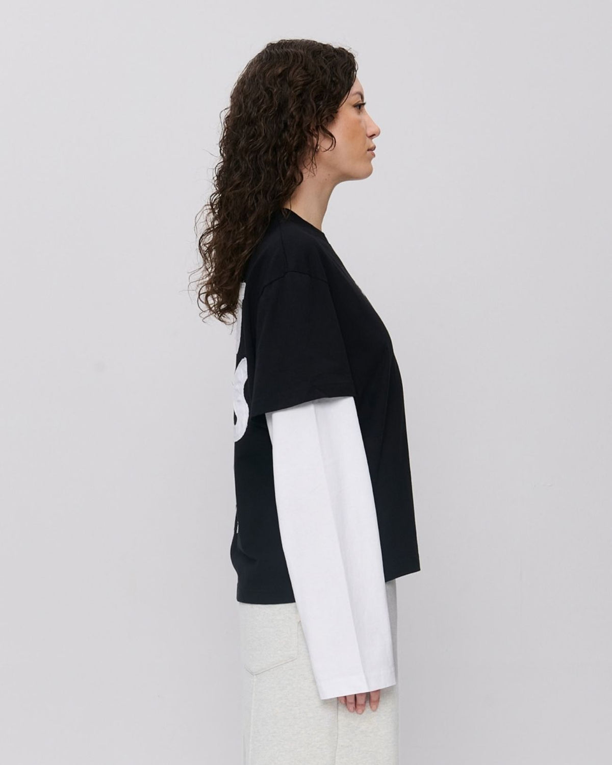 Hot Boys Cry Layered Longsleeve Black