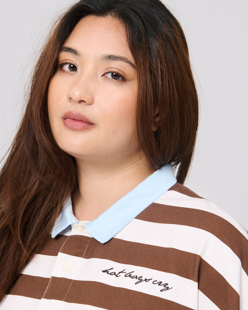 Hot People Cry Rugby Shirt Espresso