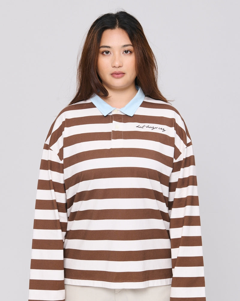 Hot People Cry Rugby Shirt Espresso