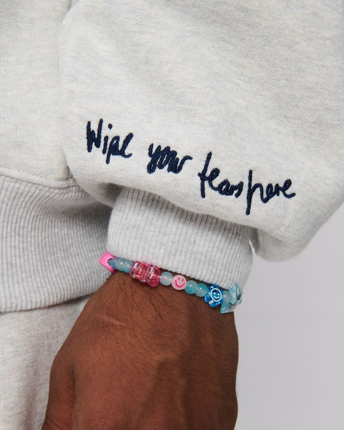 Hot Boys Cry Zip Hoodie Grey
