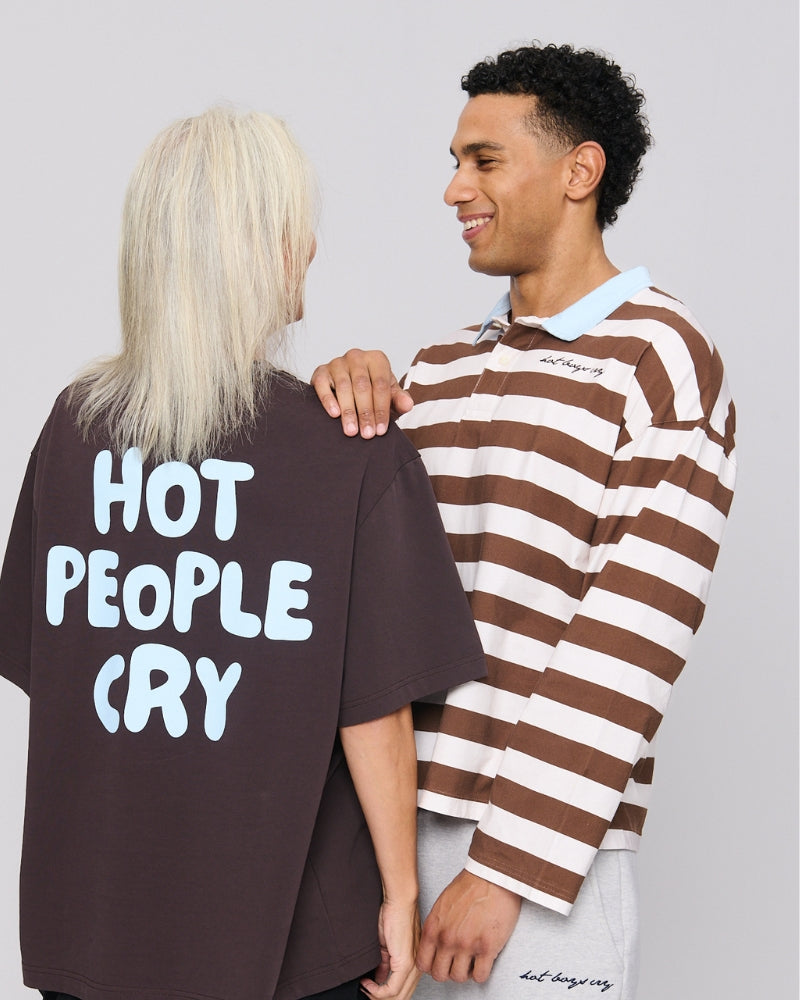 Hot People Cry Rugby Shirt Espresso