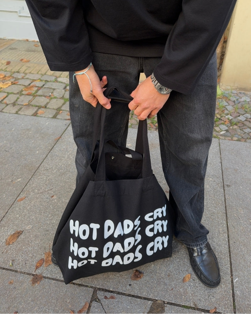 Hot Dads Cry Shopping Bag Black