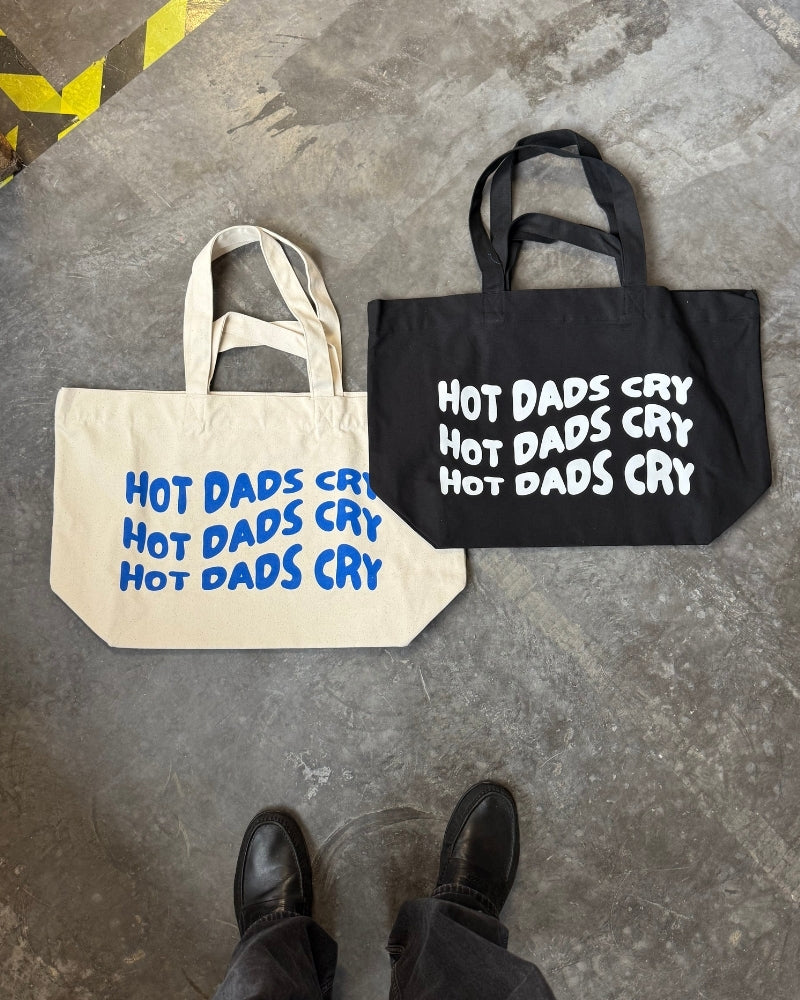 Hot Dads Cry Shopping Bag White