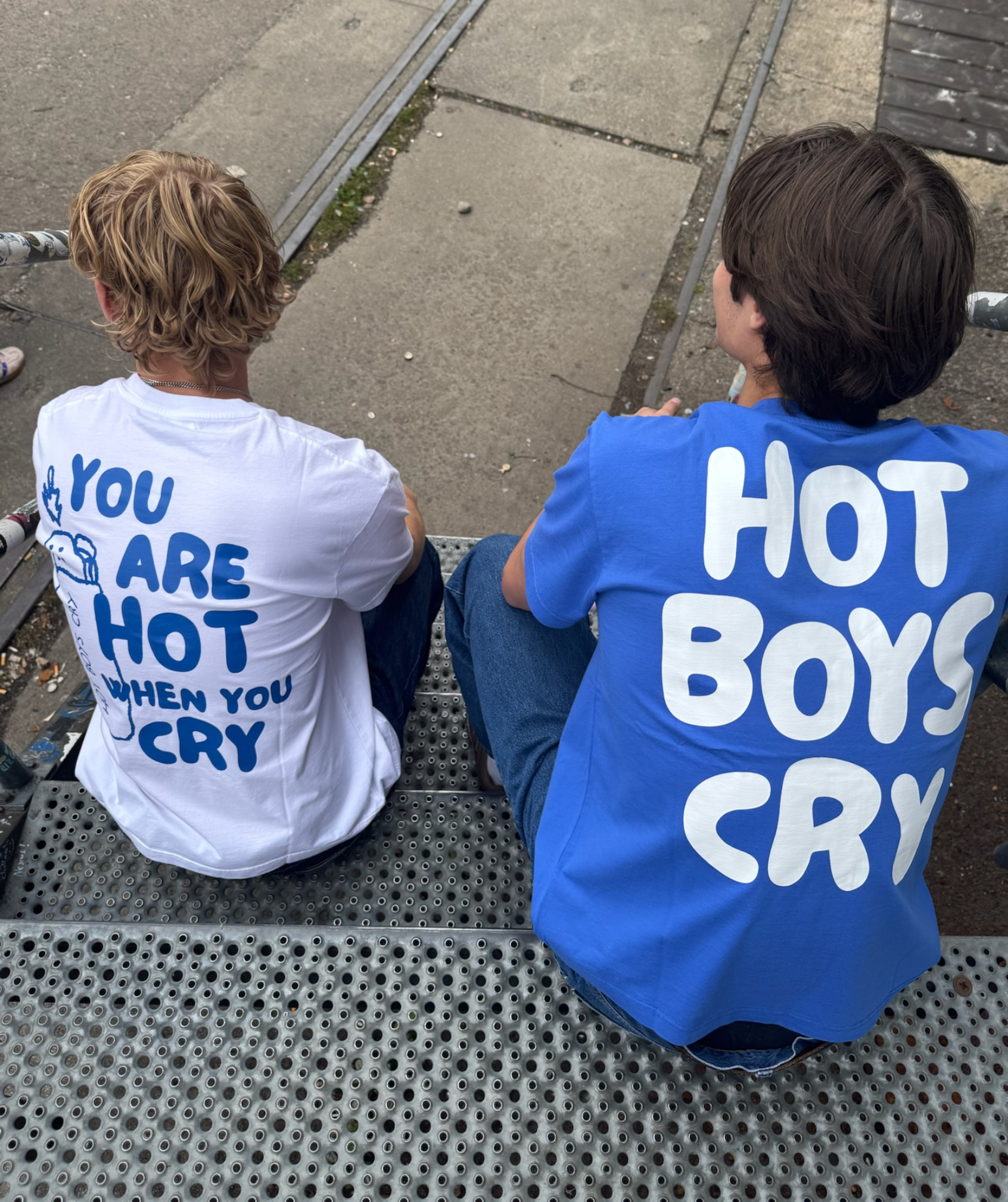 Hot Boys Cry Tee Blue