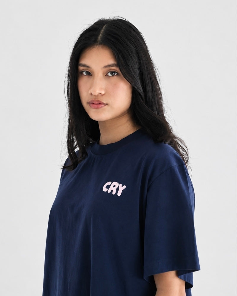 Salty Tears Club Tee Navy