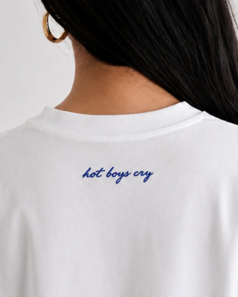 CRY Cropped Tee White
