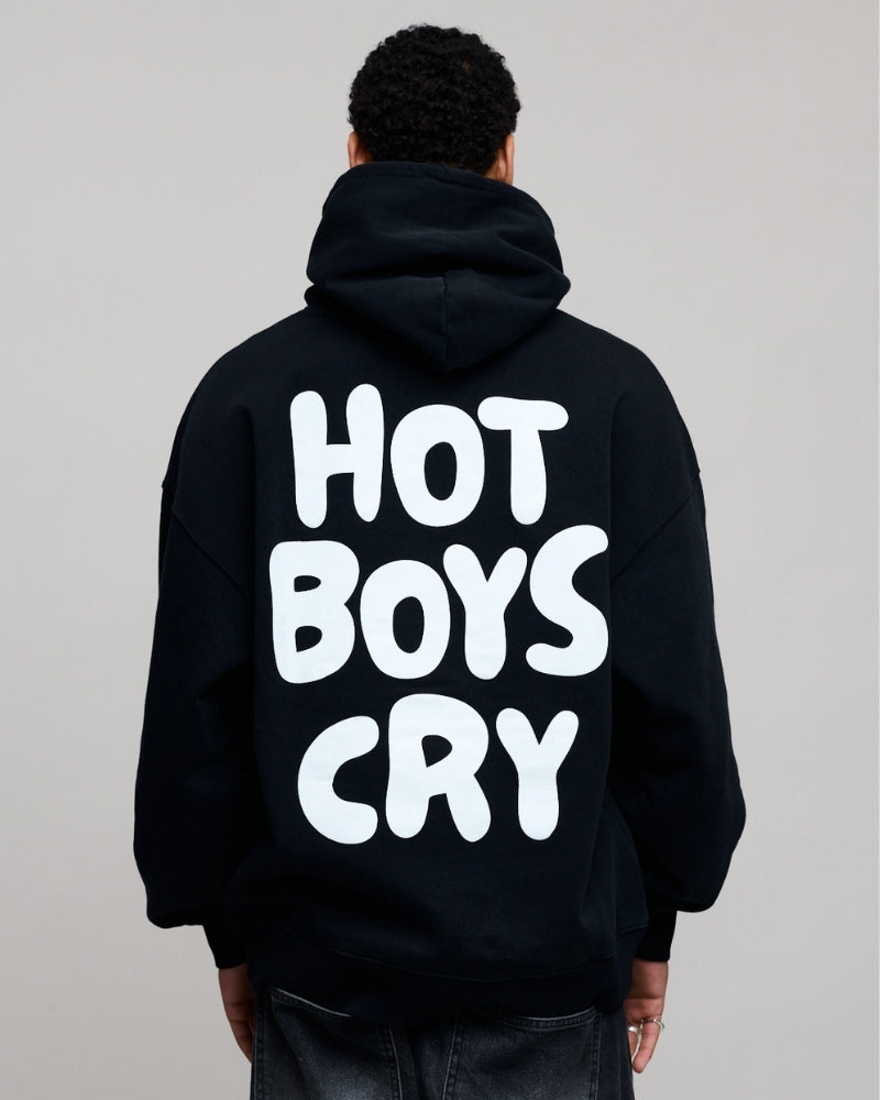 Hot Boys Cry Oversized Hoodie Black – HOT BOYS CRY