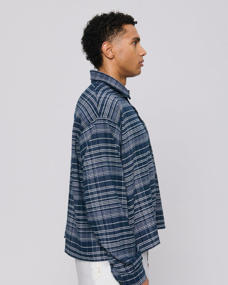 Hot Boys Cry Flannel Shirt Navy