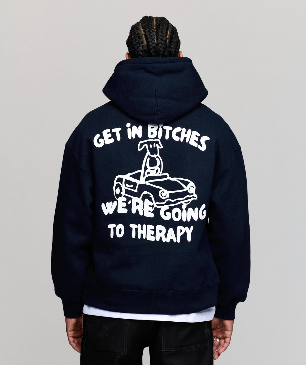 Therapy Hoodie Dark Navy