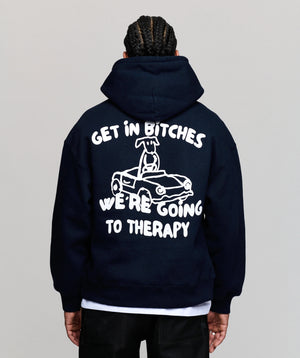Therapy Hoodie Dark Navy