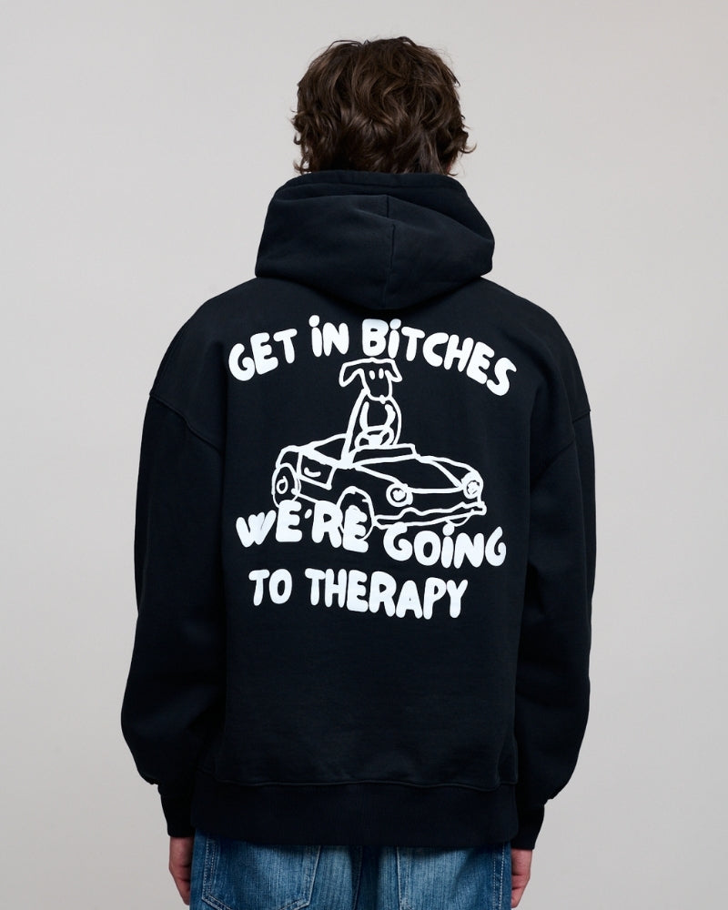 Therapy Hoodie Black