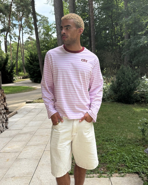 Cry Striped Longsleeve Pink