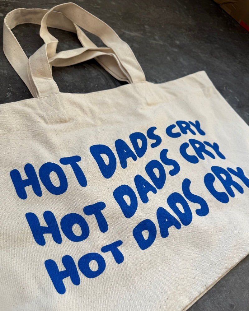 Hot Dads Cry Shopping Bag White