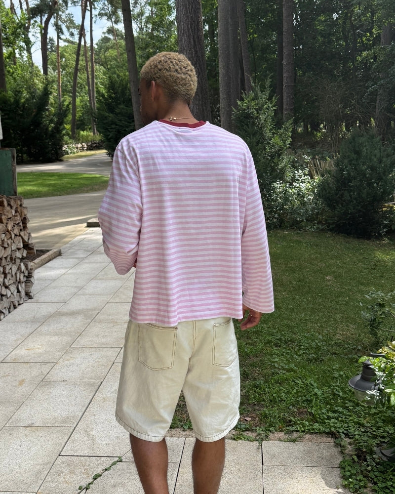 Cry Striped Longsleeve Pink