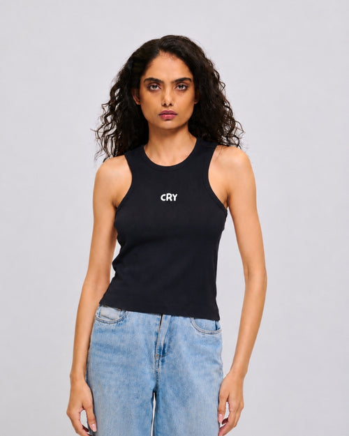 Cry Crop Top Navy