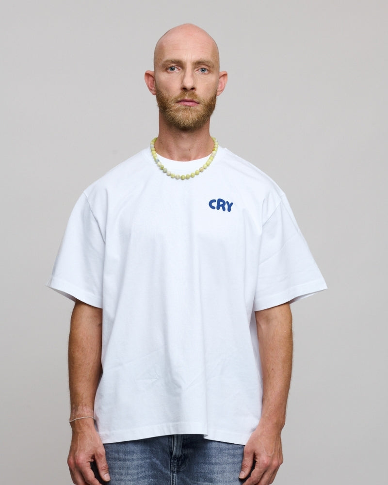 Hot Dads Cry Tee White