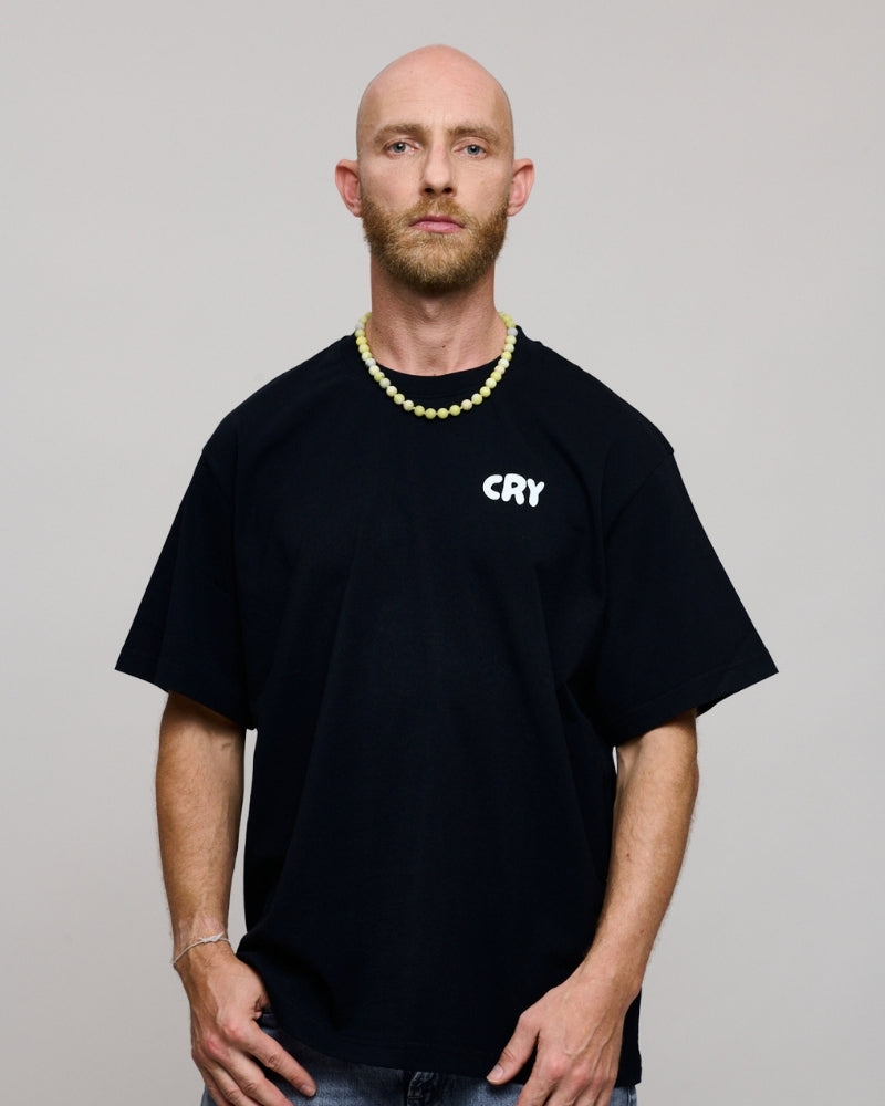 Hot Dads Cry Tee Black