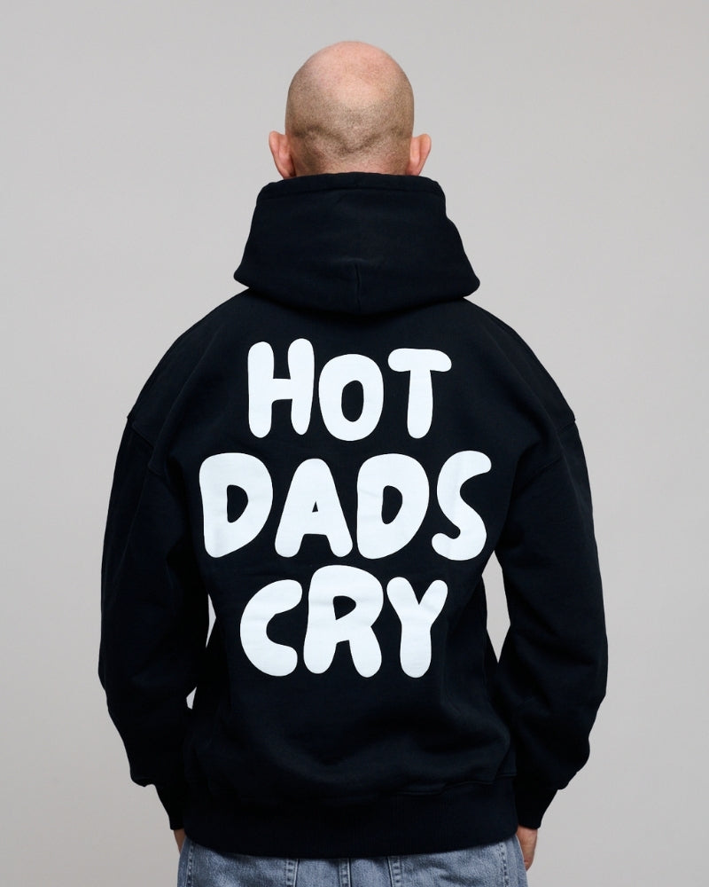 Hot Dads Cry Hoodie Black