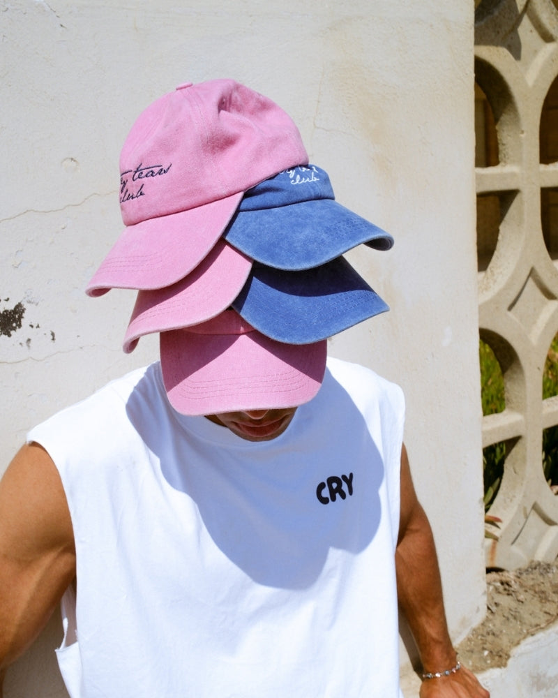 Salty Tears Club Washed Pink Cap