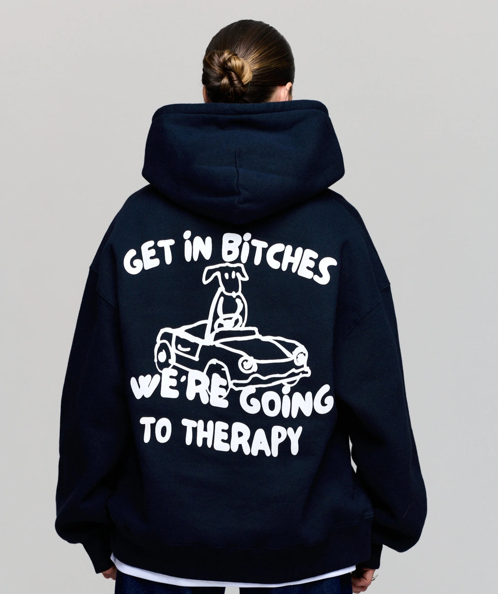Therapy Hoodie Dark Navy