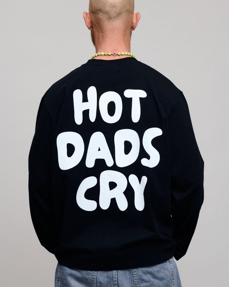 Hot Dads Cry Longsleeve Black