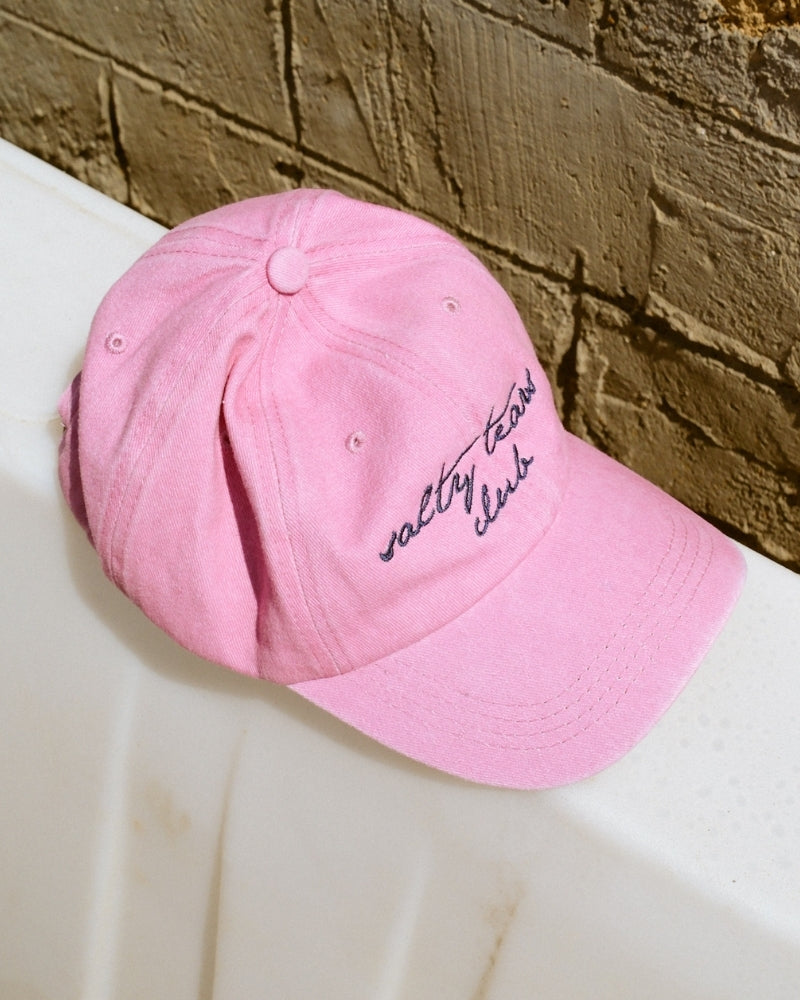 Salty Tears Club Washed Pink Cap