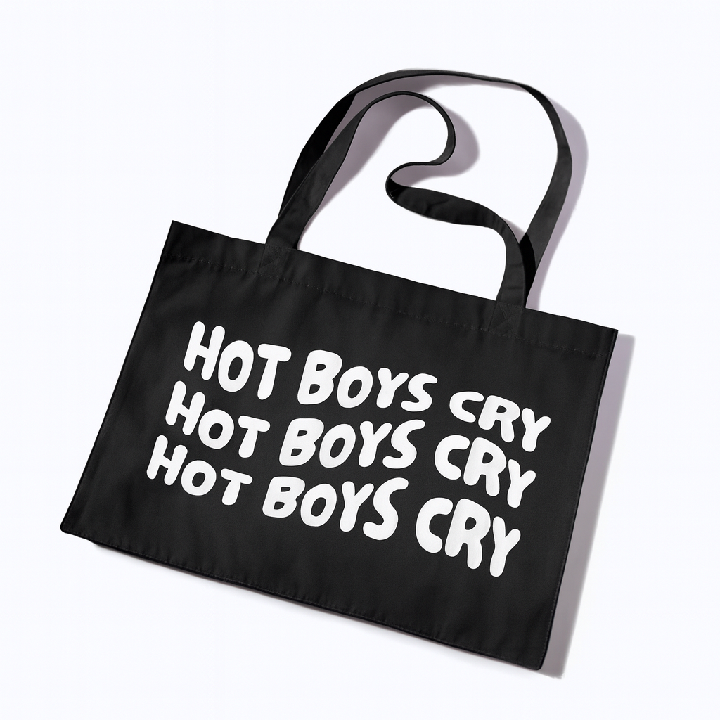 Hot Boys Cry Shopping Bag Black