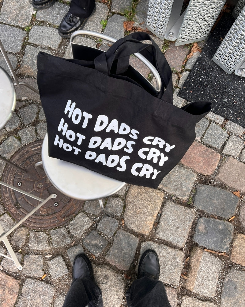 Hot Dads Cry Shopping Bag Black