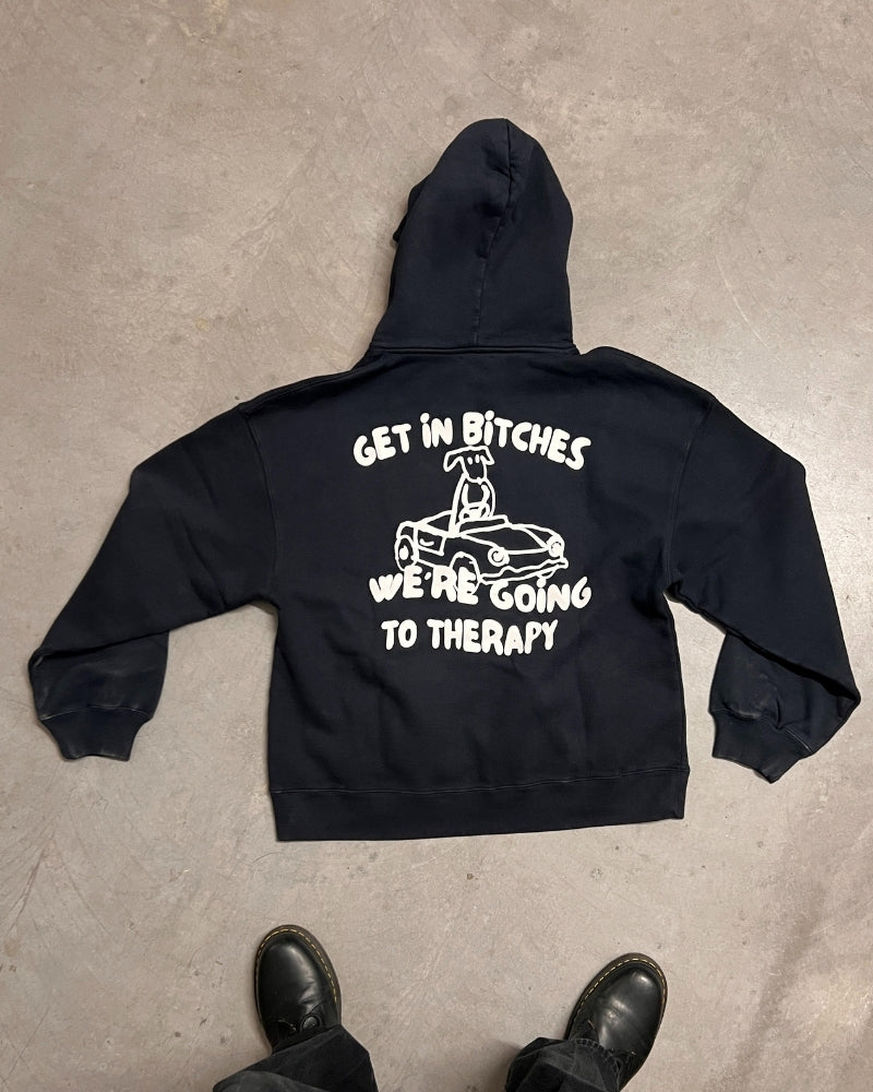 Therapy Hoodie Black