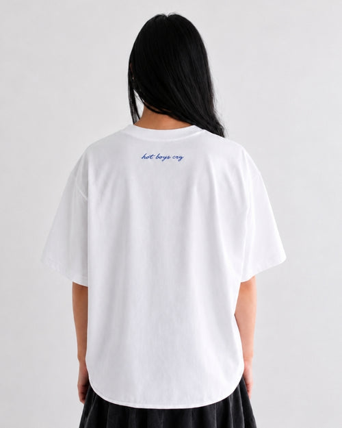 CRY Cropped Tee White
