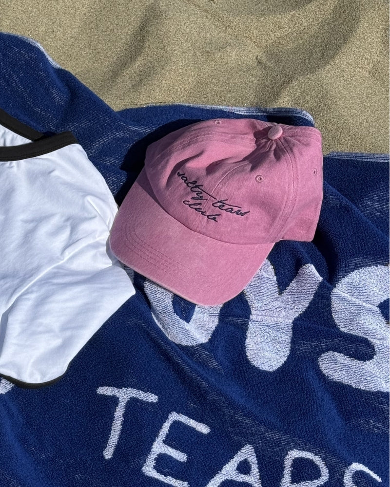 Salty Tears Club Washed Pink Cap