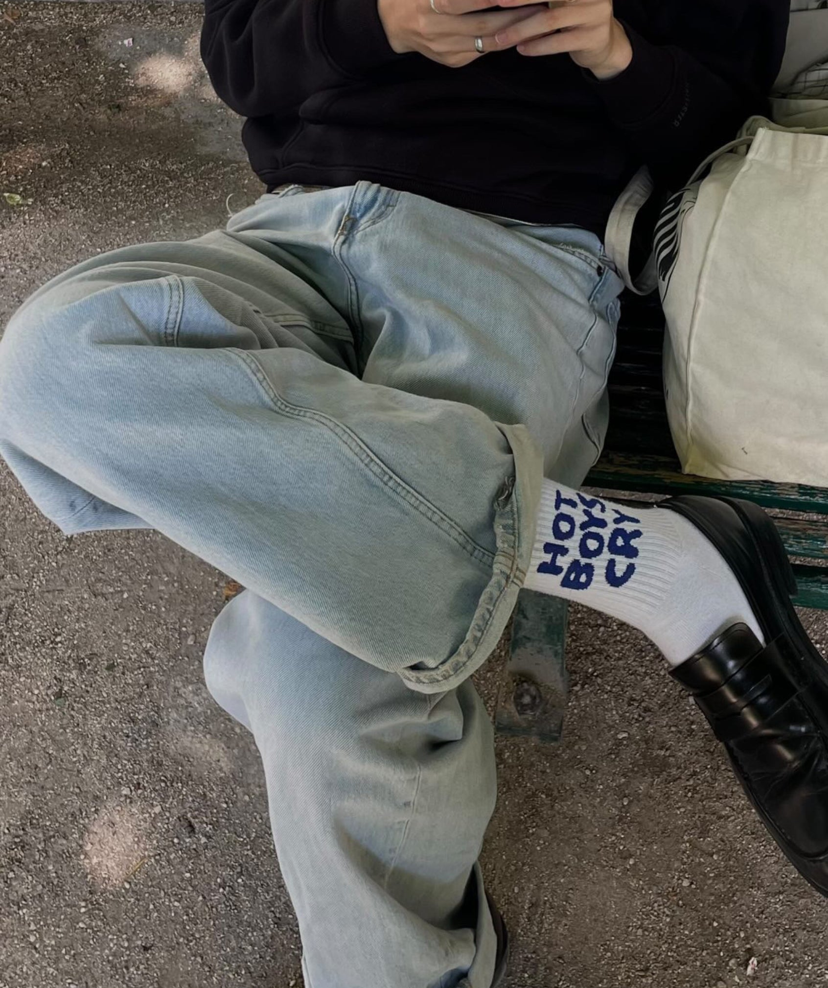 Crew Socks White – HOT BOYS CRY - Main Image