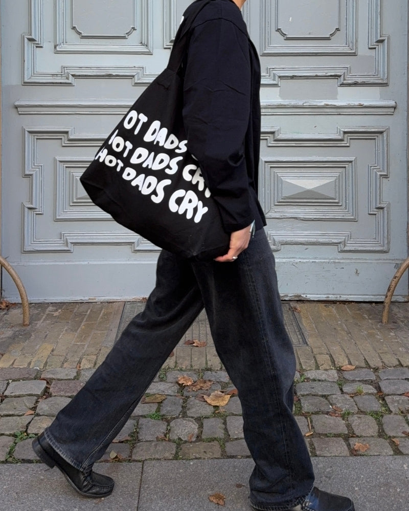 Hot Dads Cry Shopping Bag Black